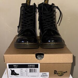 Dr. Martens Shiny Black Lace-Up Boots